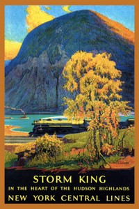 STORM KING MOUNTAIN HUDSON RIVER HIGHLANDS NY TRAIN TRAVEL VINTAGE POSTER REPRO STORM KING MOUNTAIN HUDSON RIVER HIGHLANDS NY TRAIN TRAVEL VINTAGE POSTER REPRO