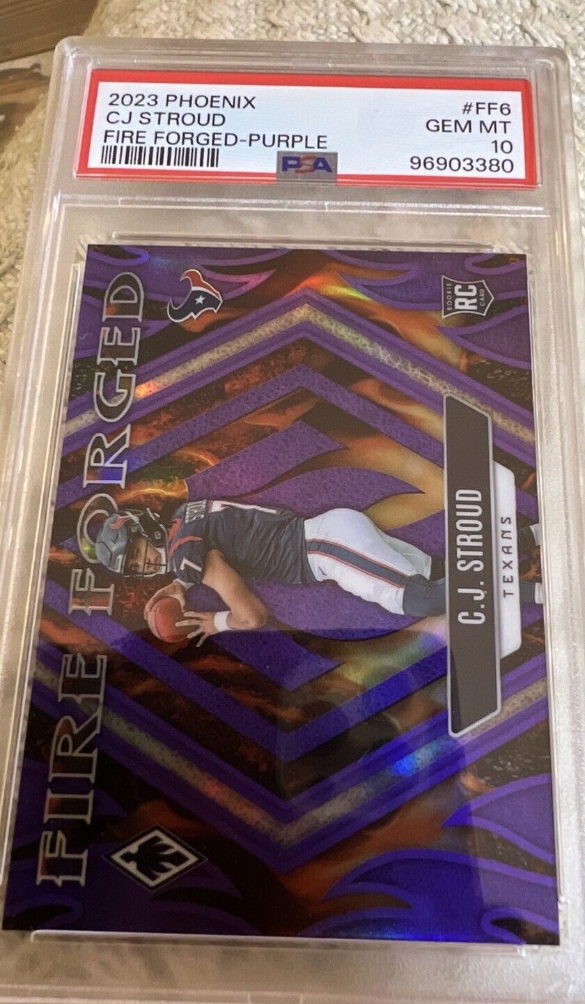 2023 PANINI PHOENIX FF-6 CJ STROUD FIRE FORGED PURPLE 28/125 (RC)