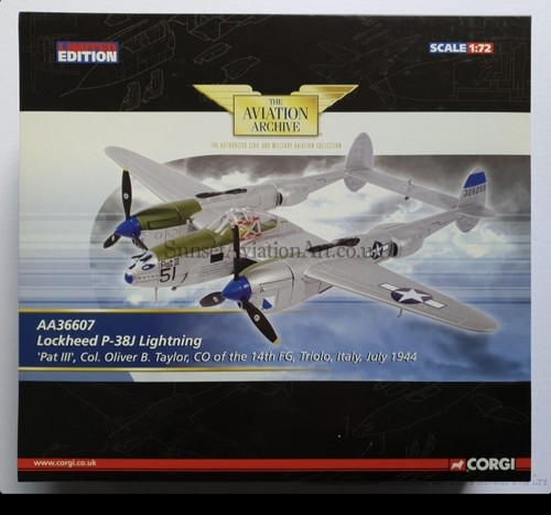 Corgi Aviation Lockheed P-38J Lightning 'Pat III' Oliver B Taylor AA36607 - Picture 1 of 3