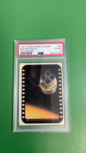 Pegatina Star Wars 1977 #25 Escape Pod está jetisonada PSA 2 certificado #65314180 - Vídeo 1 de 1