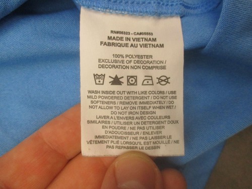 NIKE DRI-FIT Size XL Kid Unisex Blue Short Sleeve Athletic Training T-Shirt 554 - Picture 8 of 9