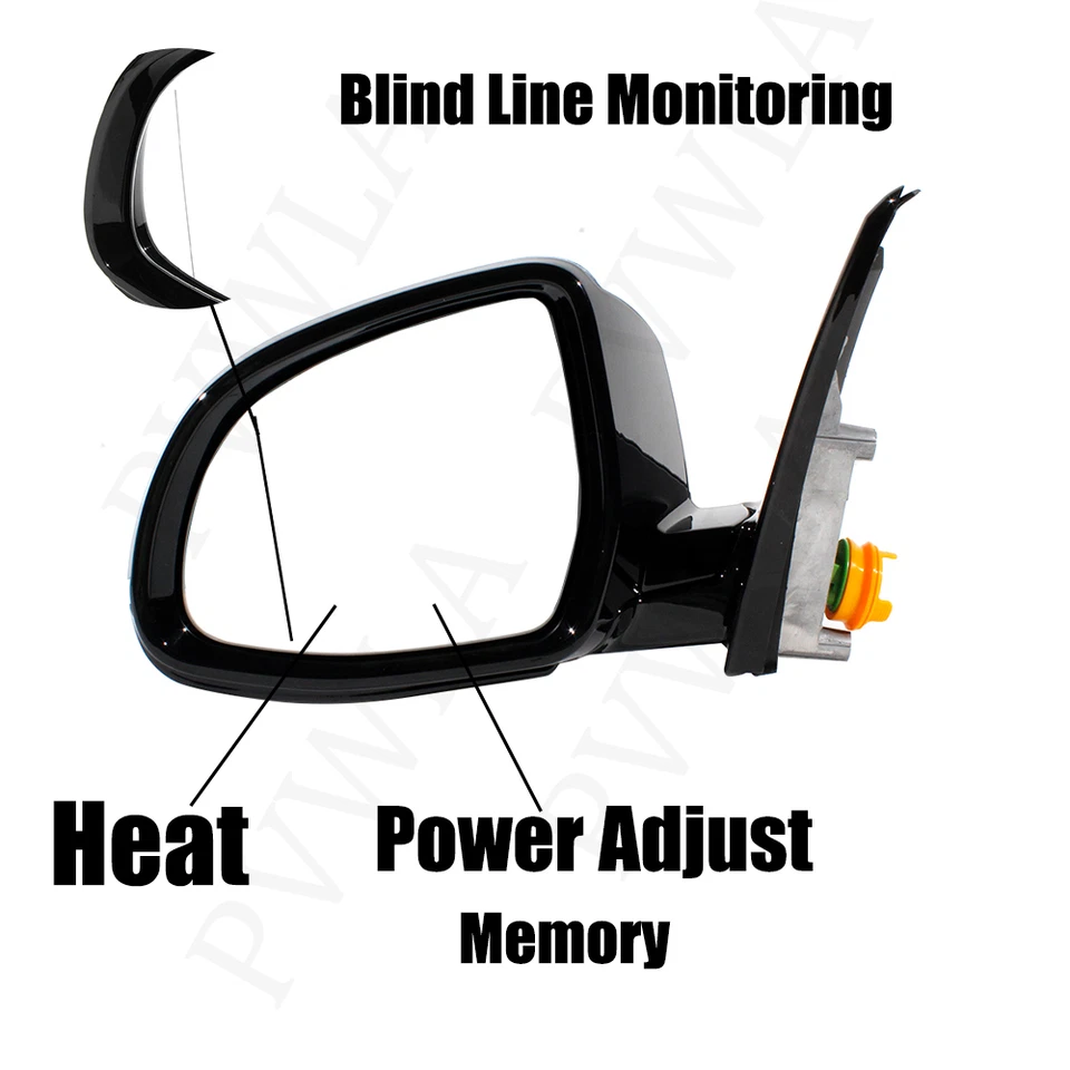 Conjunto de espejo retrovisor con memoria térmico izquierdo BMW X6 F16 2014-2018 5 pines pintura blanca Foto 3 de 4