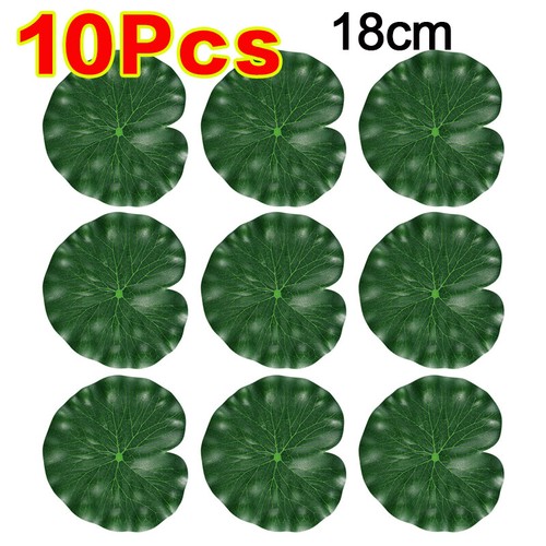 10PCS Artificial Fake Lotus Leaves Water Lily Floating Pool Plants Garden Decor - Picture 14 of 15