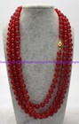 Beads Necklace Long 36-100 Inch Aaa+ 8mm Natural Red Jade Round Gemstone