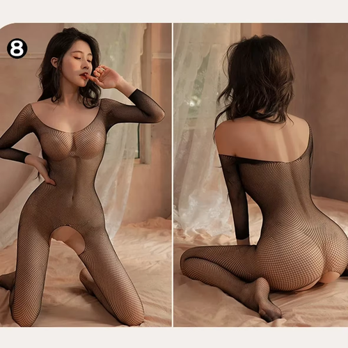1Pcs/4Pcs Crotchless Bodysuits Transparent Bodystocking Sex Bold Suit Open Bra O - Picture 6 of 13
