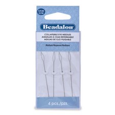 Beadalon Medium 2.25in Collapsible Eye Beading Needles - 4 Needles
