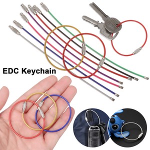 Keys-Chain-Stainless-Steel-Carabiner-Wire-Keyrings-EDC-Keychain-Key-Holder