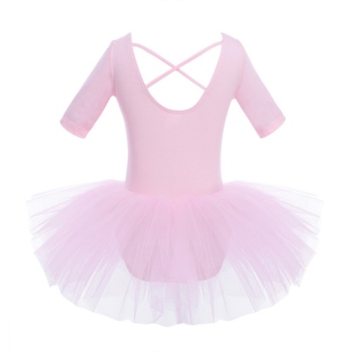 UK Toddler Kid Girl Dance Dress Ballet Gymnastics Leotard Tutu Dancewear Costume - Picture 40 of 61