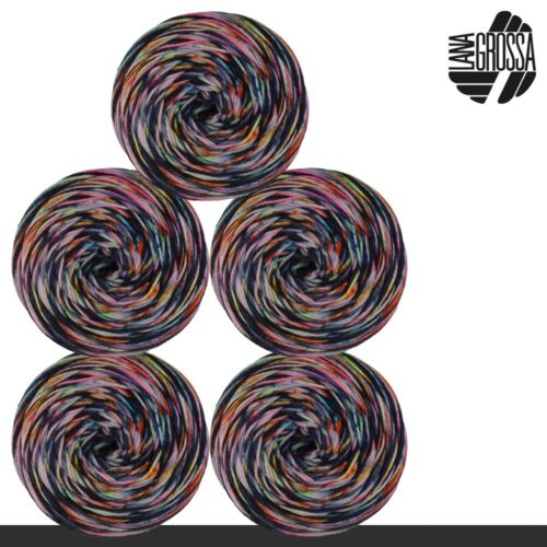 Lana Grossa 5 x 100 g Meilenweit 100 Spray Stricken Wolle Merino 5 Farben - Bild 8 von 11