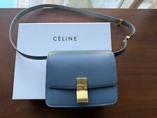 CELINE Classic Push Lock Closure Shoulder Bag Medium Red CELINE Classic Push Lock Closure Shoulder Bag Medium Red