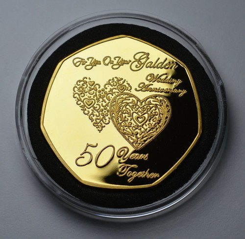 50. GOLDENER HOCHZEITSTAG 24ct Gold Gedenkfeier. Geschenk/Präsent 50 Jahre - Bild 7 von 12