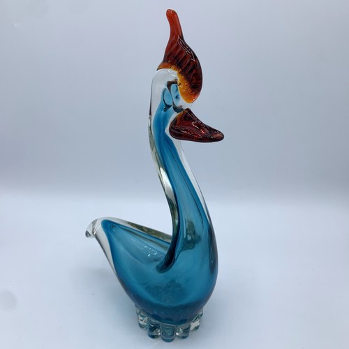 Vintage handgeblasen Murano-Stil Studio Kunst Glas Huhn Hahn Figur - Bild 6 von 8