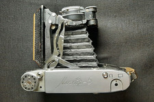 Vintage Film folding medium format camera Moscow-5 lens Industar-24 10,5mm/3.5.