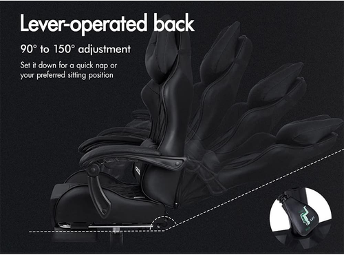 Gaming Chair with Footrest and Lumbar Cushion, Ergonomic Computer Office Chair w - Picture 3 of 12