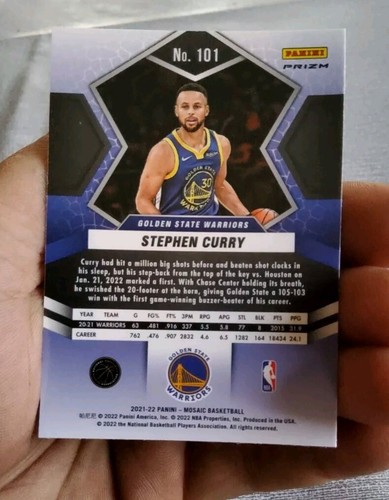 2021 Mosaic Stephen Curry Green Panini Prizm 101 - Bild 3 von 3