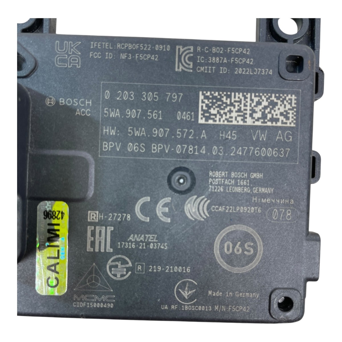 2022-2025 Audi A3 cruise control distance radar sensor