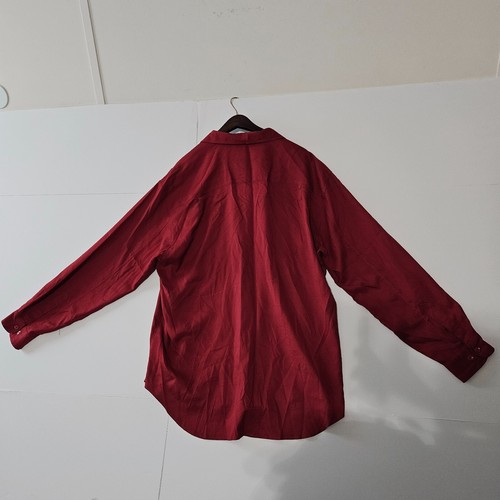 American Essentials Saks Fifth Avenue Size XL Cranberry Red Long-sleeved Button - Picture 13 of 20