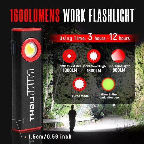 Ultra-Light Waterproof LED Flashlight with Clip - 3 Modes for Camping & Repairs - Picture 4 of 9