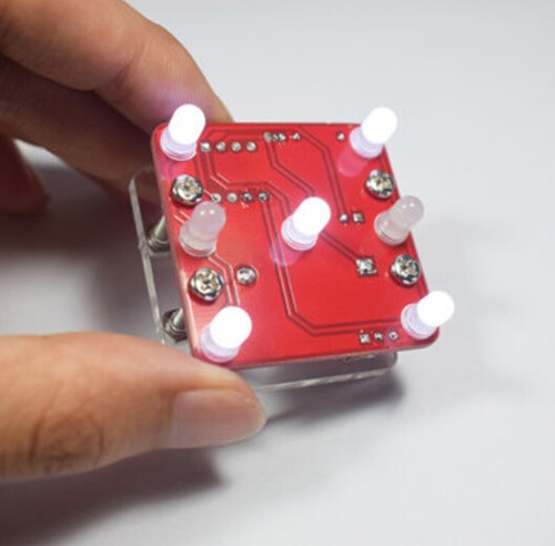 DIY Swing Shaking LED Dice Kit With Small Vibration Motor Diy Electronic Kits - Picture 4 of 17