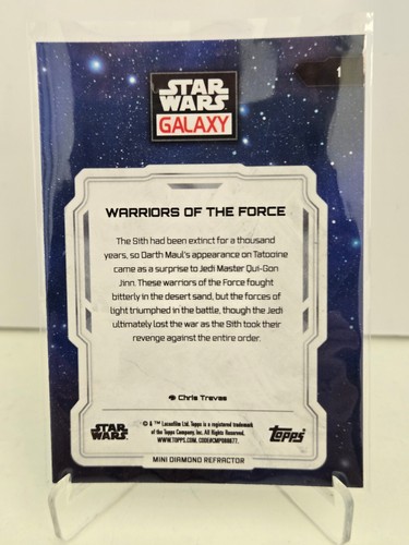 Topps 2024 Star Wars Galaxy Chrome / Base Refractor 1 / Warriors of the Force - Bild 2 von 2