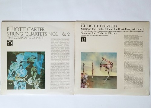 ELLIOTT CARTER 2 SEALED RECORDS CLASSICAL STRING QUARTETS FLUTE LP SONATA CELLO - Picture 11 of 12