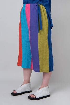 RALSTON multicolour linen striped trousers Size M rrp £149 BNWT