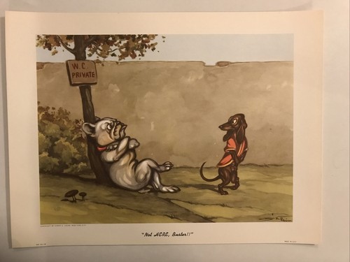 Boris O'Klein Vintage Dirty Dogs of Paris Druck ""NICHT HIER, Buster!"""