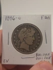 1896 O Barber .90 Silver Half Dollar SEMI - KEY DATE, VG Details