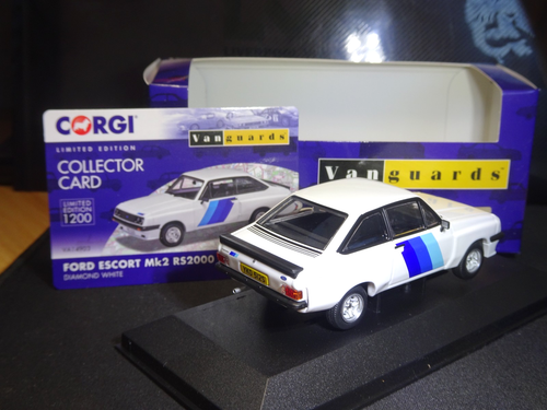 MEGA RARE 1/43 CORGI VANGUARDS FORD ESCORT MK2 RS2000 SERIES X DIAMOND WHITE - Bild 3 von 4