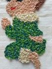 Vintage Melted Plastic Popcorn Christmas Children Praying Set of 2 Decorations — photo 5