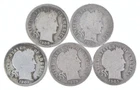 Better Lot 5 1908-D 1906-D 1902-O 1908-D 1905-S Barber Dime 0.50 Face *270