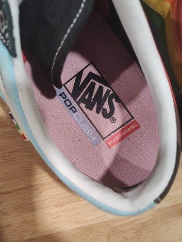 Vans Old Skool Skateboarding 4 Todo Arco Iris Orgullo Tenis Zapatos EE. UU. Hombres 9, W10.5 - Imagen 7 de 11