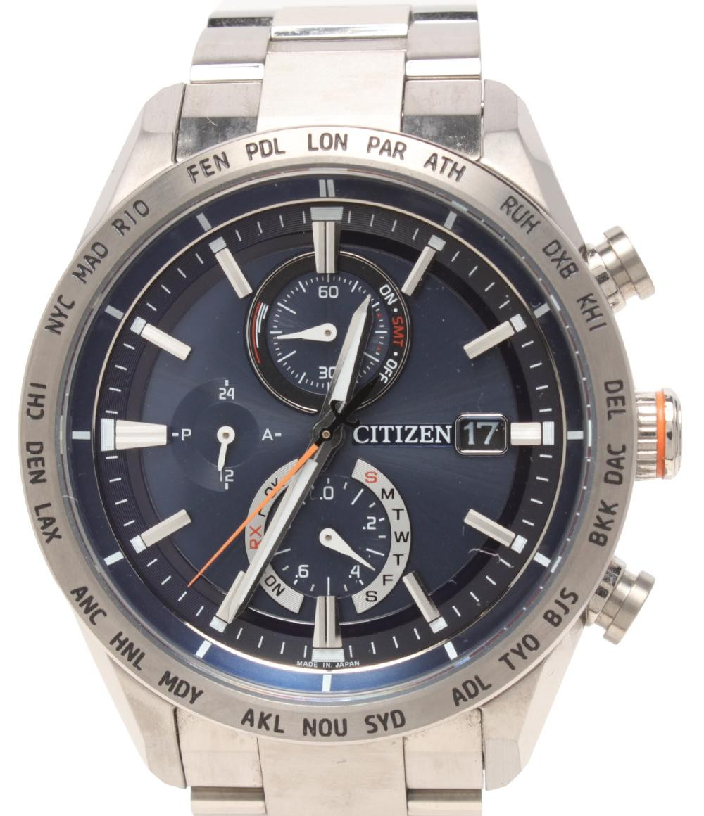 Citizen Attesa AT8181-63L Men's Watch Silver Tone Used 16.5 Citizen Attesa AT8181-63L Men's Watch Silver Tone Used 16.5