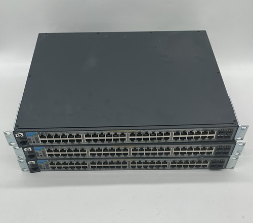 Lot 3x HP ProCurve J9148A 48 Port POE POE+ Network Switches - Picture 1 of 5