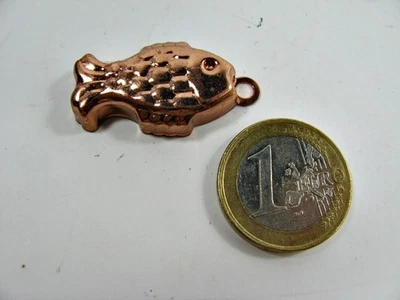 Puppengeschirr für Puppenhaus: Fischform - Backform Kupfer - ca. 3,5 cm (P60) - Bild 1 von 2