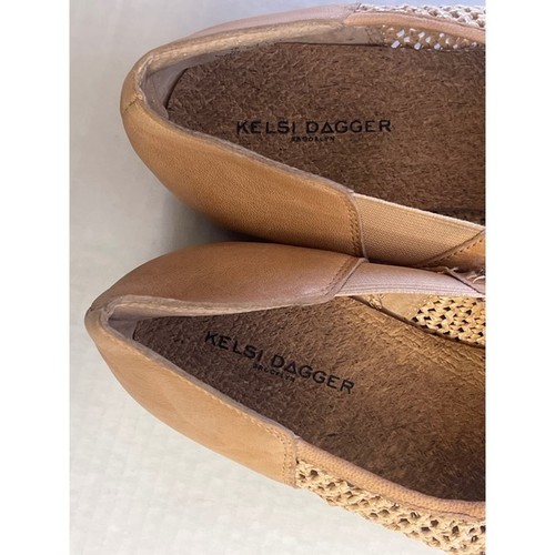 Anthropologie Kelsi Dagger Skyline Toast Mesh Women Leather LoaferFlats Size 11 - Picture 9 of 12