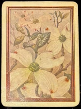 1 SWAP PLAYING CARDS OLD US WIDE NAMED FLOWERS