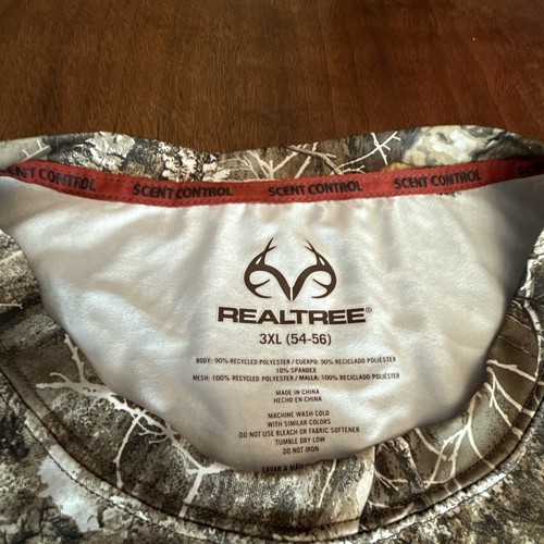 Real tree Long Sleeve Performance Hunting Camo Shirt Sent Control 3xl - Picture 3 of 8