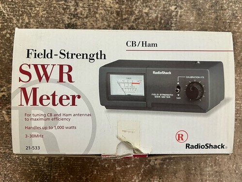 Vintage Radio Shack SWR Miernik mocy 21-533 w pudełku z ręcznym krótkim mrówkiem i kablem - Zdjęcie 10 z 13