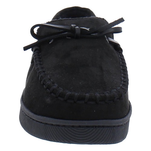Club Room Men's Moccasin Slippers in Black-Medium 8-9 - Picture 4 of 5