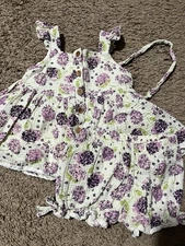 Sweet Honey Clothing 5Y Bedhead Blue & Purple Summer Beach Set