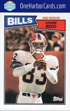1987 Topps Buffalo Bills #365 Andre Reed