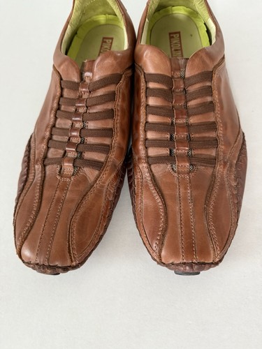 Pikolinos Fuencarral Brown Leather Casual Driving Shoes Slip On Mens 46 EU/13 US - Picture 2 of 13