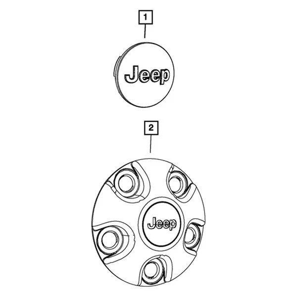 For Jeep Grand Cherokee 12-22 Wheel Center Cap Gloss Black Wheel Center Cap w - Изображение 4 из 4