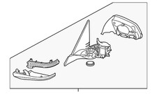 Genuine BMW Mirror Assembly 51-16-7-345-673