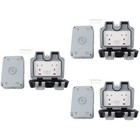  3 PCS Weatherproof Outdoor Sockets outside Waterproof Double Outlet