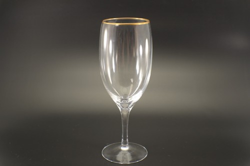 Lenox Eclipse EISTEEGLAS 2er Set Kristall Stielgläser Goldrand 8,25" Vintage USA - Bild 4 von 10