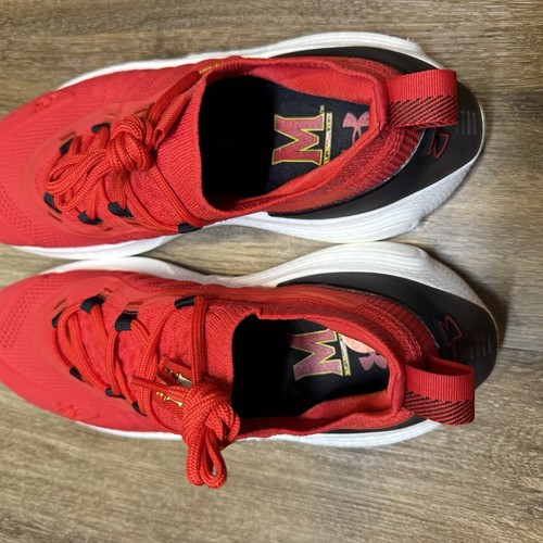 Under Armour HOVR Phantom 4 Maryland Terrapins PE Shoes Mens 11 Red Black Yellow - Picture 7 of 7