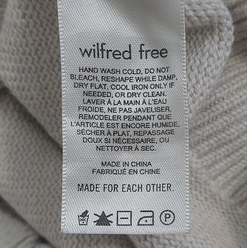 Wilfred Free Aritizia Mock Neck Cropped Sweater Women's Medium Merino Wool Blend - Picture 5 of 9