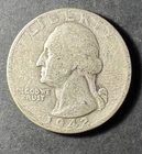 1942-P Silver Washington Quarter (Circulated) - (#3027) Very Fine Condition